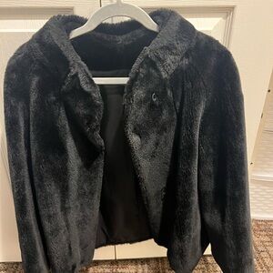 Chic Black Faux Fur Coat